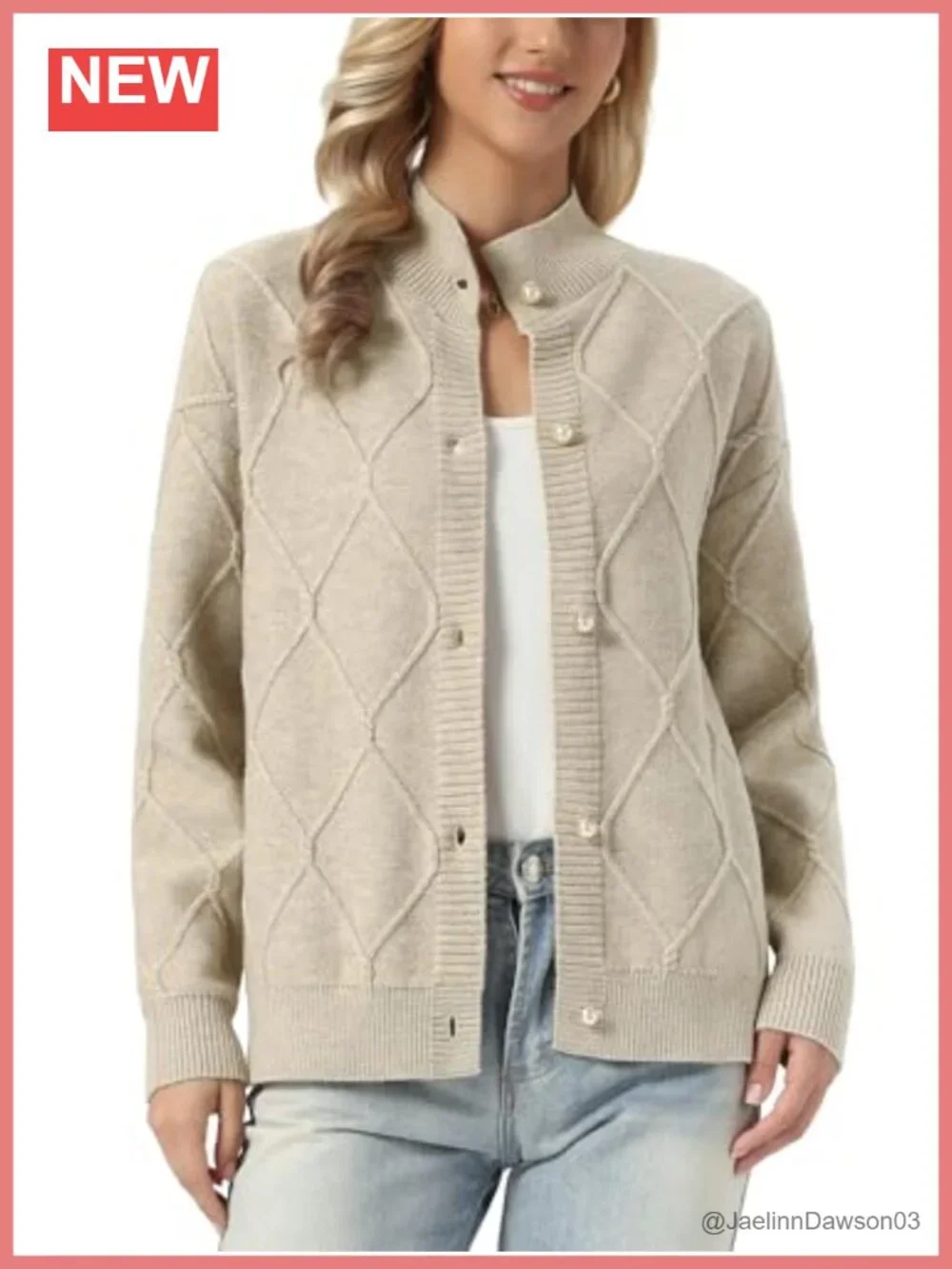 Allegra K Cardigan Sweater Open Front Button Down Long Sleeve